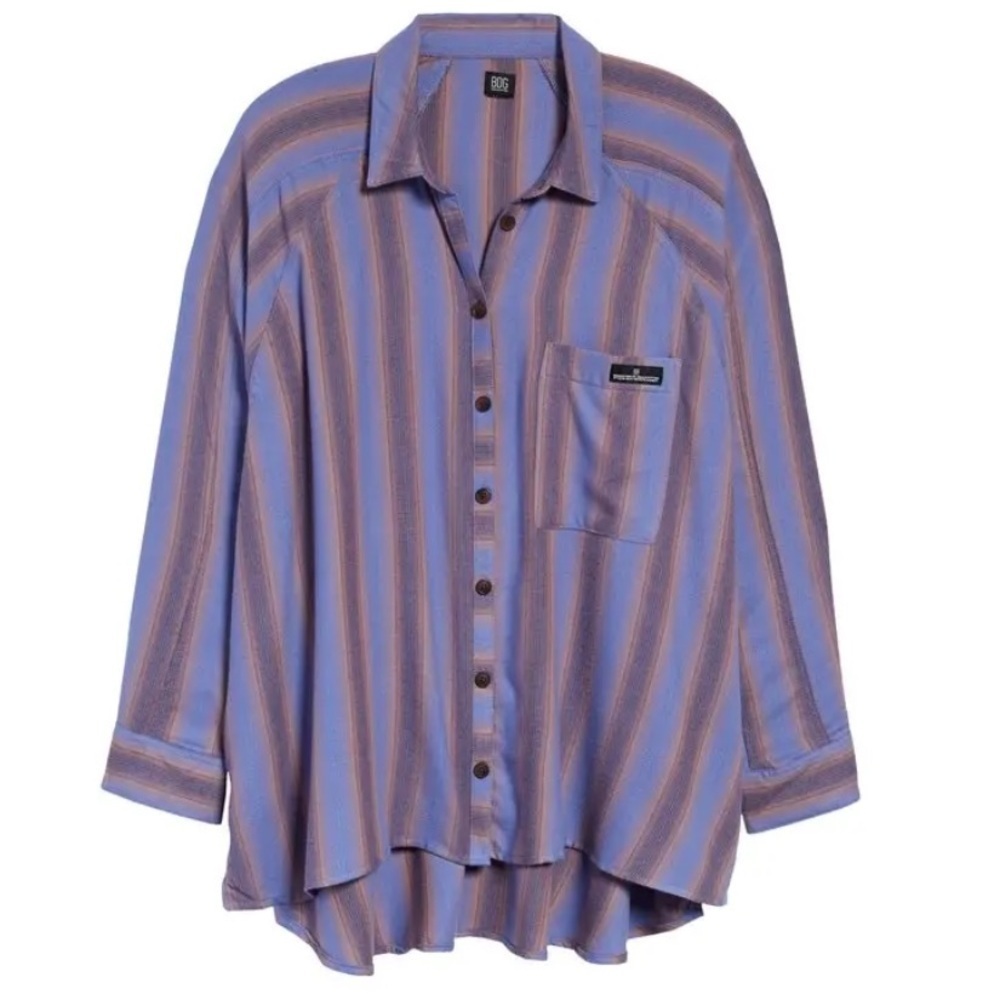 BDG URBAN OUTFITTERS 
Brendan Stripe Flannel Shirt